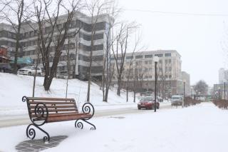 Снежная погода сохранится сегодня в Приморье